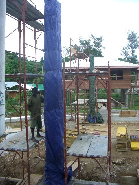 2 Columns finished and protected 2 Columns finished and protected